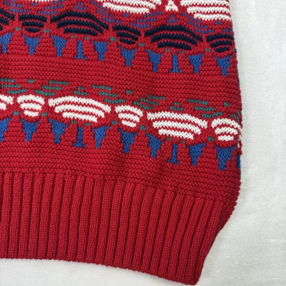 Portland Sweater Co Mens Large Grandpa 90s USA Chunky Abstract Geometric Holiday